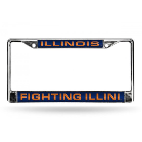 Illinois Fighting Illini Laser Chrome Frame