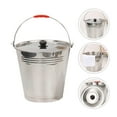 thumbnail image 6 of 1Pc Stainless Steel Bucket Household Water Bucket Multi-purpose Bucket with Lid, 6 of 6