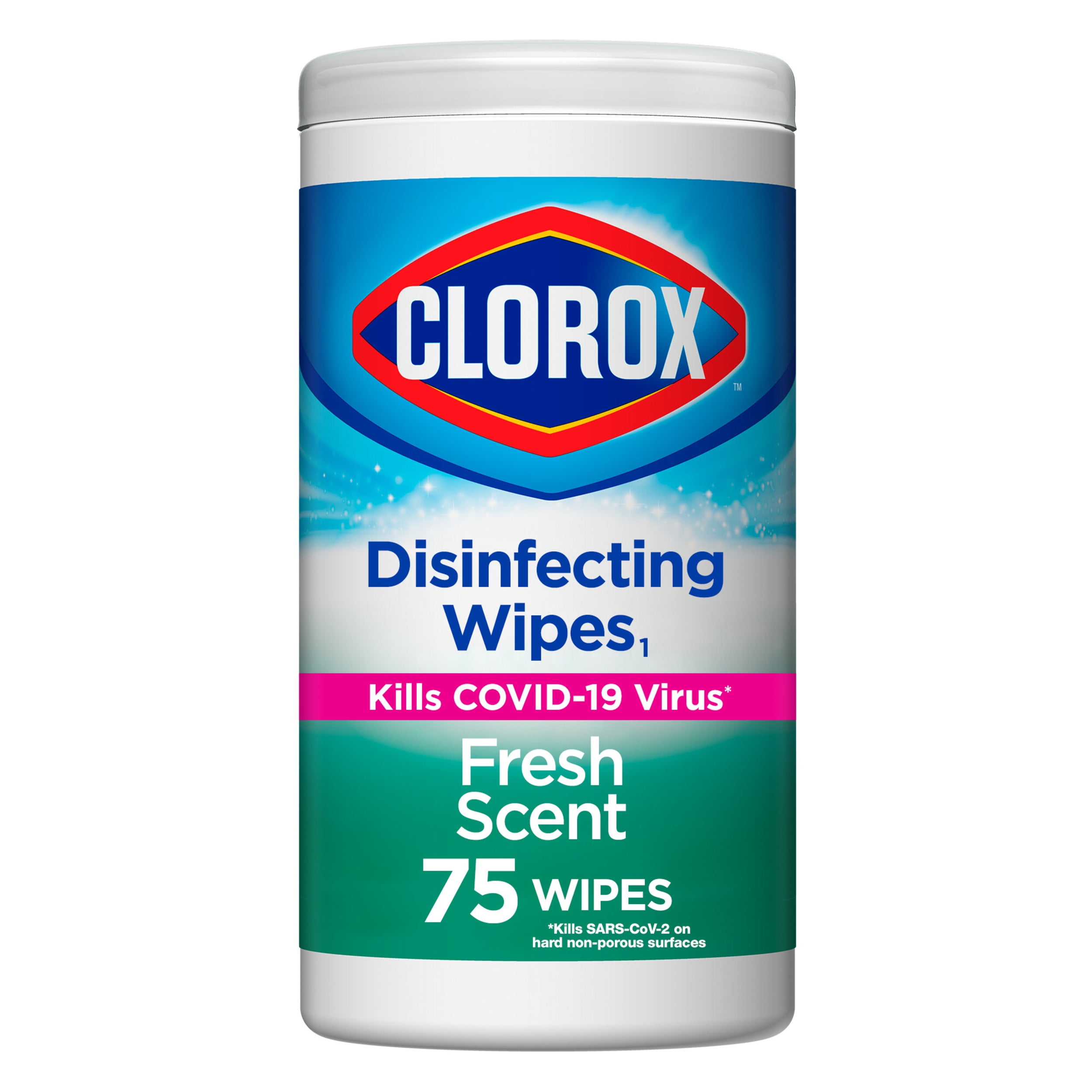 Clorox BleachFree Disinfecting and Cleaning Wipes, Fresh Scent, 75