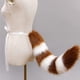 thumbnail image 4 of Cola y orejas, juego de orejas y cola de mapache, lobo y gato, cola de piel de animal, diademas con orejas, disfraz de Halloween y Navidad (marrón+blanco) Sailing Electrónica, 4 of 5