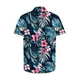 thumbnail image 5 of Cllios Hawaiian Shirt for Men Big and Tall Tropical Graphic Holiday Tops Loose Fit Lapel Collared Short Sleeve T-shirts Cotton Button Down Bowling Shirts S-5XL, 5 of 5