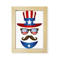 thumbnail image 1 of America Uncle Sam I Want You Desktop Adorn Photo Frame Display Art Painting Wooden, 1 of 3
