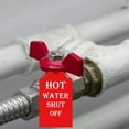 thumbnail image 4 of shiyou-Shut Off Valve Tag 15 Pack Yellow Gas Shut Off Blue Water Shut Off Red Hot Water Shut Off Tags - Plastic Valve Identifier Tag Plumbing Identification Pipe Tags for Rental Realtor 3 x 5 Inch, 4 of 4