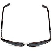 Persol Folding PO 714 Plastic Unisex Round Polarized Sunglasses Havana 54mm Adult
