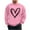 Pink, variant on WREESH Valentine's Sweatshirt for Men Oversized Crewneck Sweatshirts Loose Casual Heart Graphic Pullover Tops Spring Outfits Black