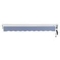 thumbnail image 5 of Awntech 24 Ft Destin Right Motorized Heavy Duty Patio Retractable Awning with Protective Hood (288in x 10.38in x 120in), Dusty Blue, 5 of 9