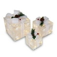 thumbnail image 6 of Leadtron 3-Pack Square LED Lighted Display Stands, Warm White ABS Plastic Rack with Snow Flock for Holiday Village, Christmas Garden & Mantle Decor, 6 of 17