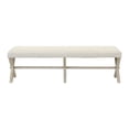 thumbnail image 2 of Modern Farmhouse Wood Bench Dining Bench Kitchen Table Seating Brown, 2 of 7
