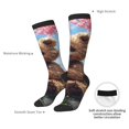 thumbnail image 5 of Picia Women Crew Soft Moisture-wicking Socks Romantic Floral Bear Pattern Design Cotton Socks, One Size fit All, 5 of 9