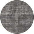 thumbnail image 1 of Ahgly Company Machine Washable Indoor Round Industrial Modern Gunmetal Gray Area Rugs, 8' Round, 1 of 7