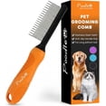 thumbnail image 2 of UYGDUY-Poodle Grooming Comb - Metal Dematting Comb with Long & Short Stainless Steel Teeth for Removing Matted Hair & Knots, Safe and Gentle for Dogs & Cats (Orange), 2 of 4