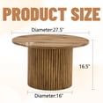 thumbnail image 4 of Noble House 27.5" Round MDF Walnut Coffee Table,Metal Frame,Wood, 4 of 10