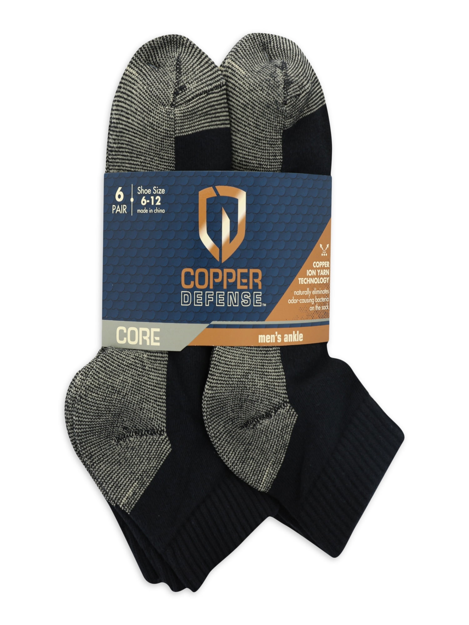 Copper Defense Ankle Socks 6 Pairs
