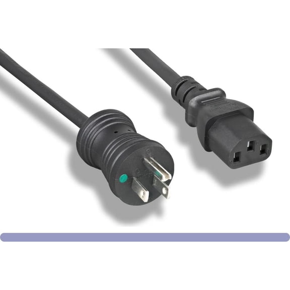 RiteAV - Heavy Duty 12 AWG Hospital Grade Power Cord (BLACK (10ft) 3 Meter)