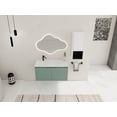 thumbnail image 5 of 36 Inch Floating Bathroom Vanity with Drop-Shaped Resin Basin, Storage Side Cabinet & Soft-Close Doors - Modern Space-Saving Bathroom Furniture (Knockdown Assembly), 5 of 9