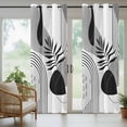 thumbnail image 5 of Outdoor Curtains for Patio Waterproof, Grey Boho Geometric Outdoor Privacy Panels Grommet, Vintage Ethnic Abstract Lines Leaves Blackout Outside Curtains for Porch/Cabana 54"x108", 2 Panels, 5 of 8
