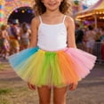 thumbnail image 2 of JAJAHO Girl Tutu Skirt Rainbow Tulle Skirts For Little Girls Fluffy Ballet Dress Up For Party Halloween 2-8 Years, 2 of 4
