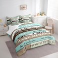 thumbnail image 3 of Feelyou Kids Adventure Truck Bedding Comforter Set 7pcs, Rustic Farmhouse Queen Bedding Sets, Happy Camping Theme Reversible Queen Sheet Sets, Luxury Bedroom Decor, 3 of 7