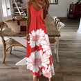 thumbnail image 2 of Vestido de Verano Casual de las Mujeres, Impresión Plegada Casual de Verano, Vestido de Cuello en V sin Mangas de Camis, 2 of 8