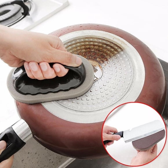 Fiudx Cepillo de Esponja de Esmeril, Mango Cómodo, Diseño Fácil de Usar, Ideal para Fregaderos de Cocina, Ollas, Bañeras y Azulejos, Herramienta de Limpieza Multiusos, Tamaño 14 Cm X 8 Cm