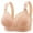 Khaki, variant on Viikei Womens Bras No Wire Womens Bras Woman's Embroidered Glossy Comfortable Breathable Bra Underwear No Rims