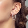thumbnail image 5 of MULA 925 Sterling Silver Large Double Circle Hoop Earrings, European Minimalist Women's Jewelry Birthday Gift for Her, 5 of 5