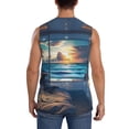 thumbnail image 4 of Balery Ocean View Bedroom Camisetas sin mangas para hombre, absorbe la humedad y protege contra el mal olor.-X-Large, 4 of 7