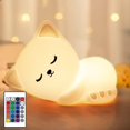 thumbnail image 1 of Niños, lindo gato, Led Silic Touch/control remoto, sueño recargable para niños Teena, 1 of 4