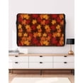 thumbnail image 3 of Outdoor TV Cover 30 to 32 Inch Weatherproof, Fall Thanksgiving Autumn Maple Leaf Waterproof TV Screen Protector for Outside Decor with Zipper and Pocket 30"L x 19"H&nbsp; , Brown Orange Red, 3 of 7