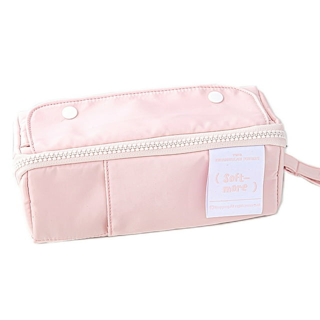 LCXmlly Trousse à Crayons Grande Capacité Trousse à Crayons Grande Capacité Double Face en Forme de Tofu Pochette de Rangement Multifonctionnelle pour Papeterie Sac à Main et Cosmétiques