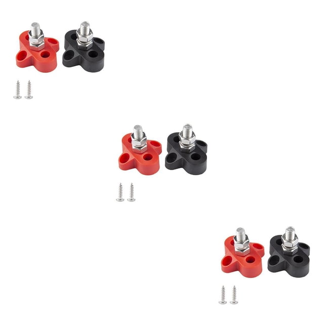 Riwesomey 2 piezas de bloques de terminales M8 para coche, pernos de conexión de de camión, accesorios de conector, piezas de Type1 NO1
