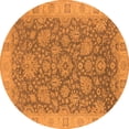thumbnail image 1 of Ahgly Company Indoor Round Oriental Orange Industrial Area Rugs, 3' Round, 1 of 4