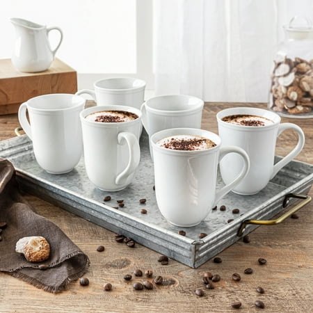 

Better Homes & Gardens Porcelain Carnaby Scalloped Mug Set of 6