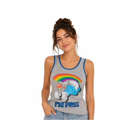 The Smurfs I'm Free Junior Women's Tank Top Size XL