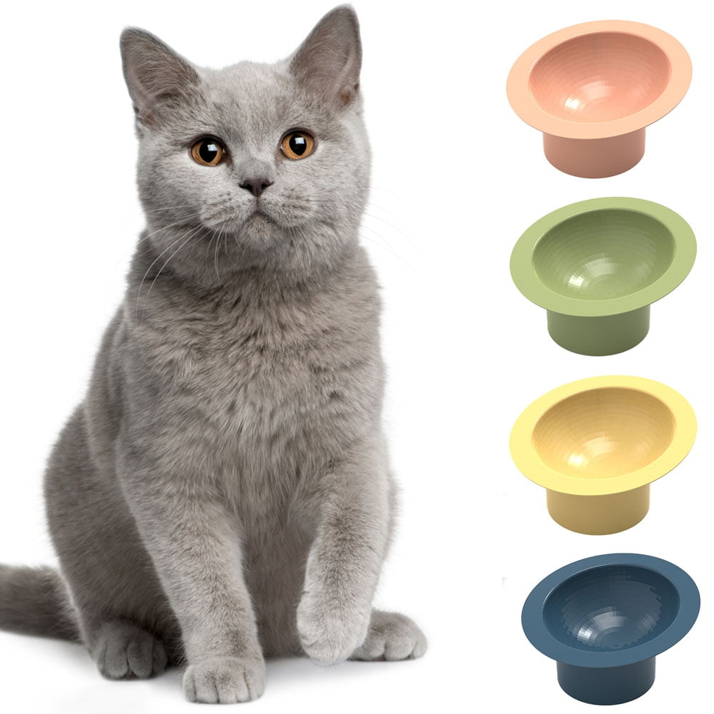 LINASHI Pet Food Bowl Raised Cat Bowls Slanted Elevated Cat Food Bowl
