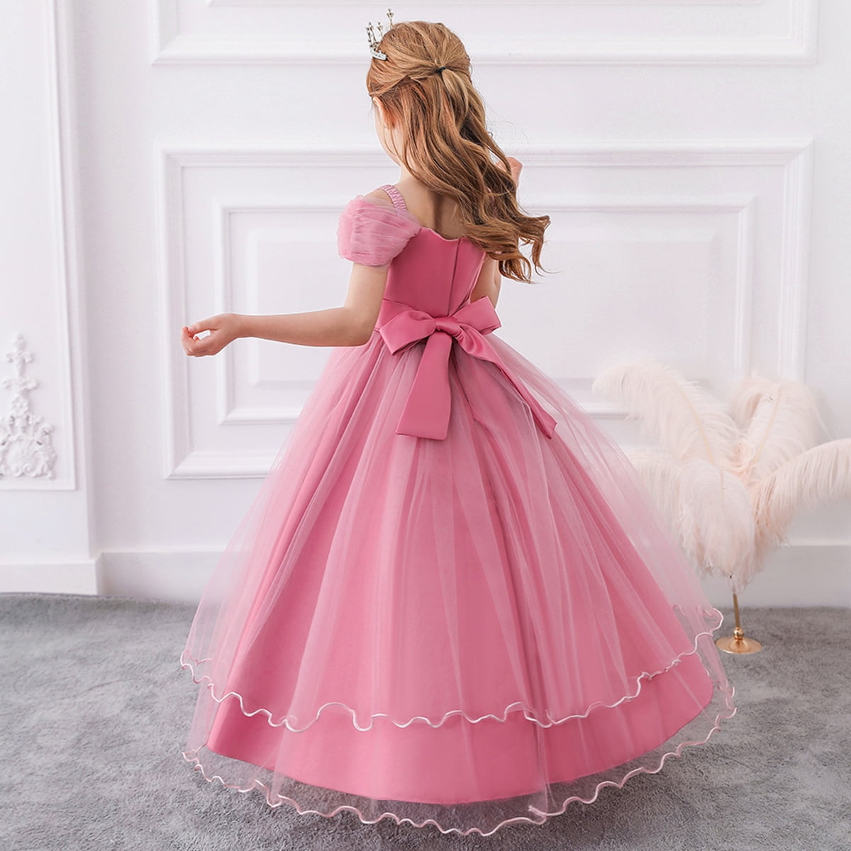 HAWEE Flower Girls Embroidery Lace Bridesmaid Dress Nigeria | Ubuy