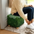 thumbnail image 5 of SCRAWLGOD St. Patrick's Day Four Leaf Clover Print White Green Footstool Slipcover, Washable Ottoman Sofa Decoration Stretch Square Furniture Protection for Footrest Sofa, 5 of 7