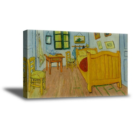 Awkward Styles Vincent van Gogh Canvas Art Prints Bedroom in Arles Painting van Gogh Fans Gifts Bedroom Decor Ideas Impressionist Painter Art Vincent van Gogh Decals for Home Art Lovers