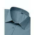 thumbnail image 4 of sogami Mens Button Up Shirt Stretched Wrinkle Free Short Sleeve Dresses Shirt For Casual, 4 of 6