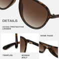 thumbnail image 4 of Fozono Classic Retro Aviator Sunglasses for Men and Women, UV Protection, 4 of 5