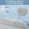 thumbnail image 6 of Cotton Solid 2-Piece Light Blue Highly Absorbent Non-Slip Backing Bath Rug Set by Superior, 6 of 12