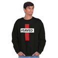 thumbnail image 5 of Saved Hashtag Religious Christian Sweatshirt for Men or Women Brisco Brands X, 5 of 6