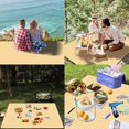 thumbnail image 4 of Manta De Picnic Amarilla Estera De Playa Impermeable Estera De Picnic Tela Escocesa Liviana Lavable con Asa Adecuada para Caminatas Acampar Al Aire Libre, Parque 150 Cm * 200 Cm, 4 of 4