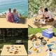 thumbnail image 5 of Manta de picnic impermeable, tapete de playa plegable y a prueba de arena de 150 x 200 cm, tapete de playa de mantel de picnic liviano y portátil con asa, 5 of 5