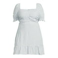 thumbnail image 3 of No Boundaries Junior's Plus Size Puff Sleeve Dress, 3 of 5