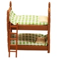 thumbnail image 1 of Miangastore Miniature Plastic Bunk Bed Set Light Brown for Decor with Realistic Shape 1 Set, 1 of 9