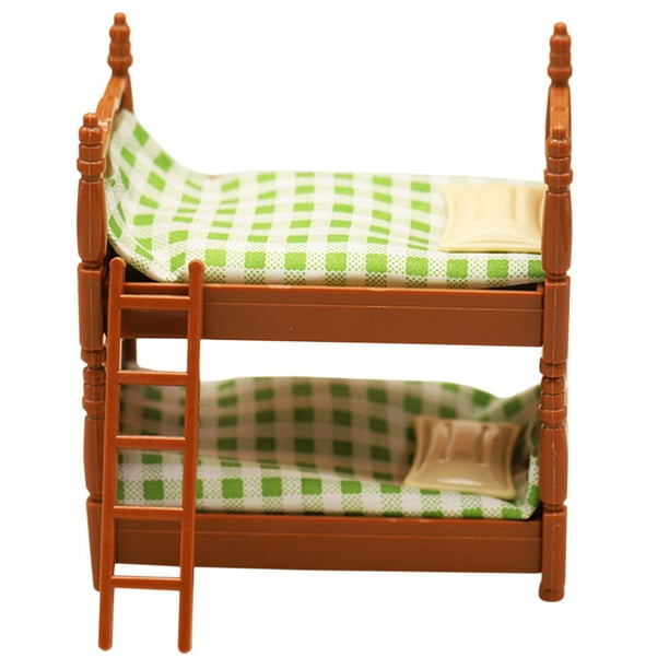 KAKOWELY 1 juego de litera en miniatura para dormir, modelo de juego de simulación, juguete para casa de muñecas, decoración