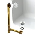 thumbnail image 4 of Westbrass 22-1/2" 20 ga. Brass Bathtub Assembly with Trip Lever and Strainer Drain, Powder Coat White, 4 of 17
