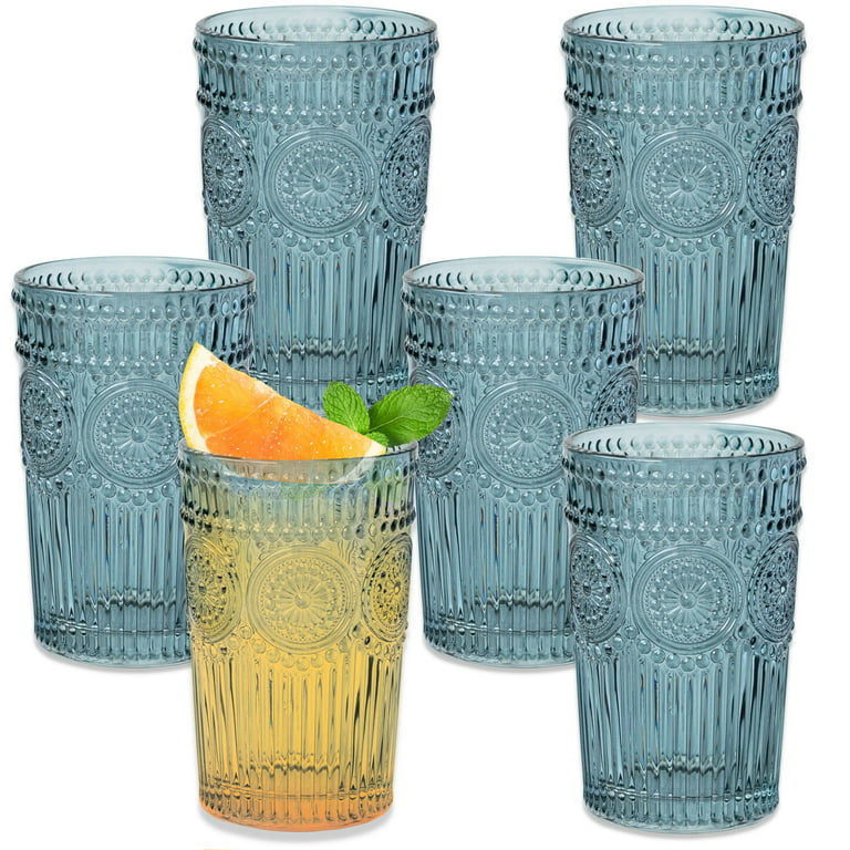 10 oz. Textured Hobnail Beaded Clear Rocks Drinking Glasses (Set of 6)