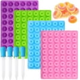 thumbnail image 1 of Round Gummy Donut Molds Mini Size Silicone Candy Molds for Hard Candy, Gummy, Caramels, Chocolate, Fondant, Fruit Loop, Cereal, 192 Cavity, 1 of 6